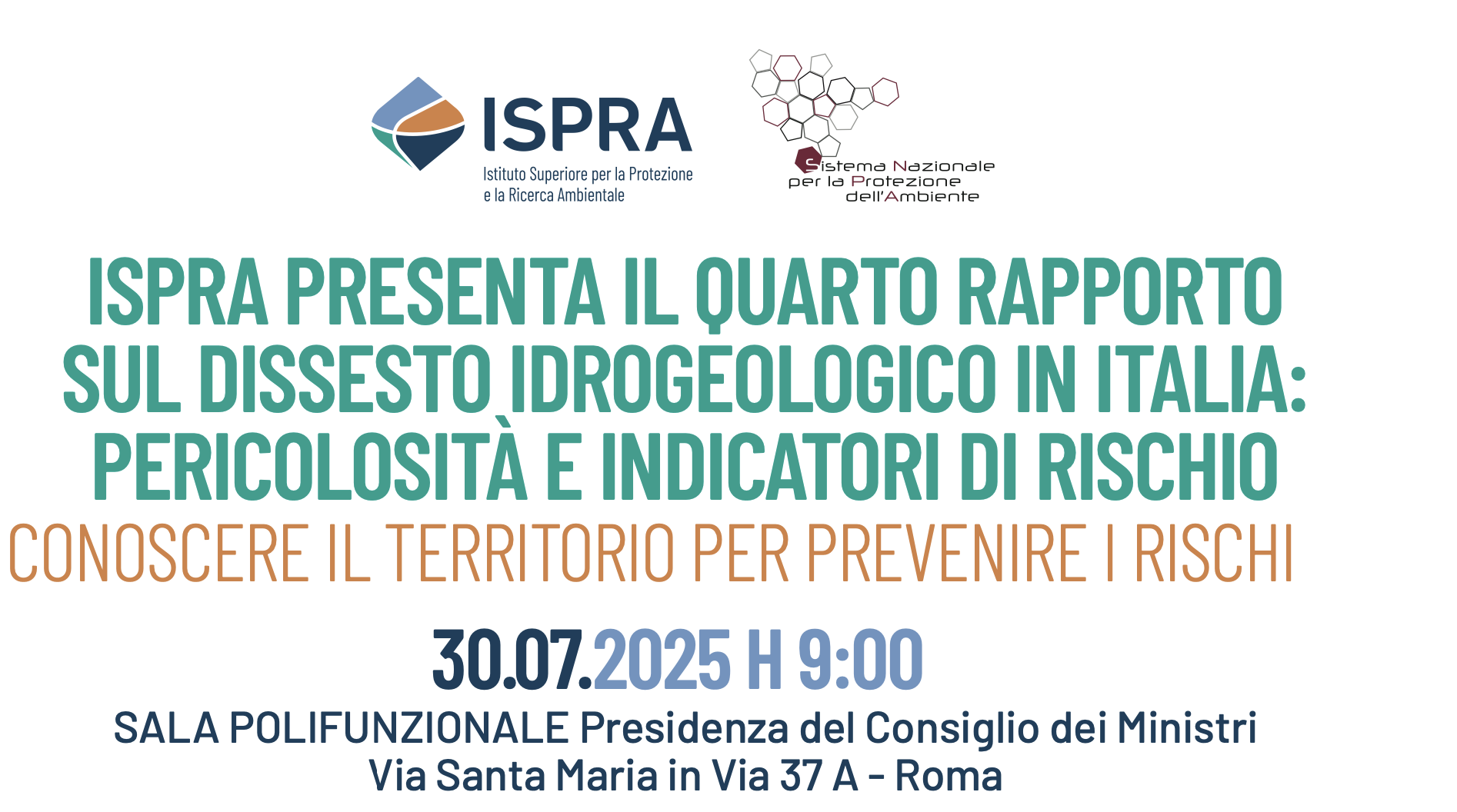 Rapporto sul dissesto idrogeologico in Italia.